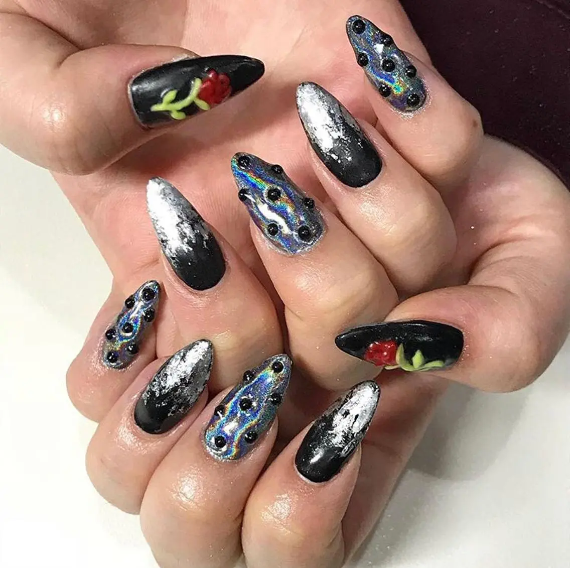 ネイル 渋谷／チップ長さ出し 👑アプレgel-xのネイルデザイン