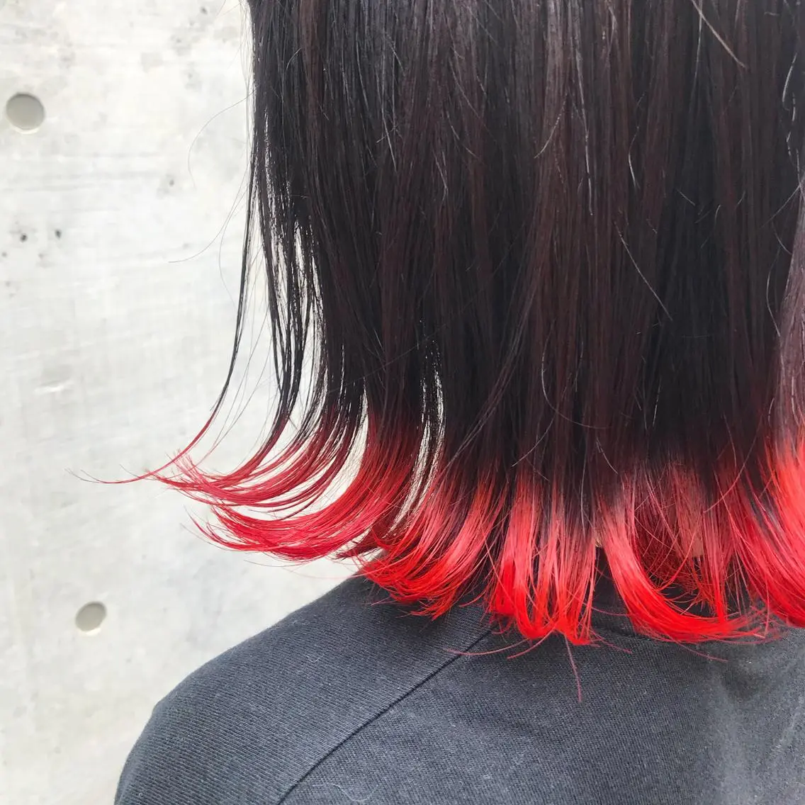 ショート カラー ブリーチ オレンジ 色落ちまでキレイに! !女性サロンのヘアスタイル