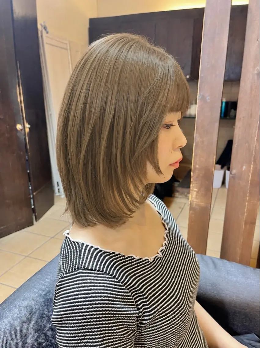 【 ☘️お手軽にトリートメントしたい方へ☘️ 】韓国風カット＋カラー＋トリートメント🫧の写真