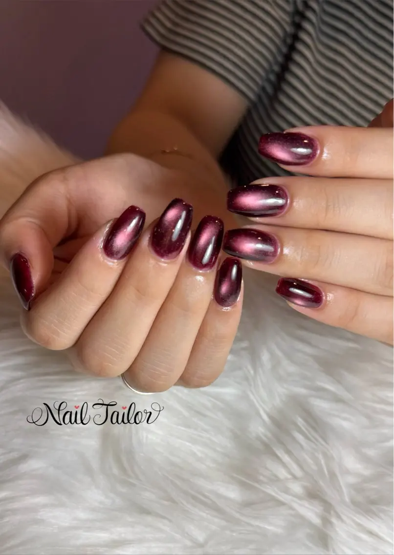 ネイル ボルドー ハンドネイル NailTailor ネイルテイラーのネイルデザイン
