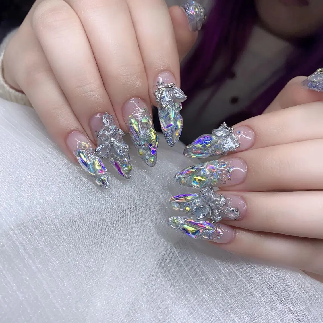 ネイル 長さ出し ネイルチップ Queen‘s なんのネイルデザイン