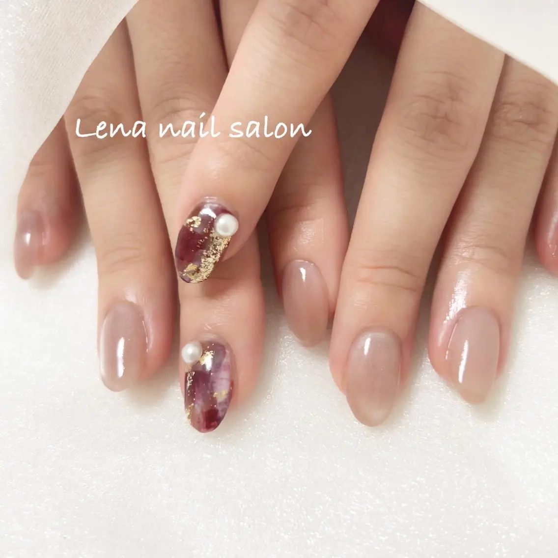 ネイル マグネットネイル ハンドネイル 自爪育成ネイルケア Lena  nailのネイルデザイン