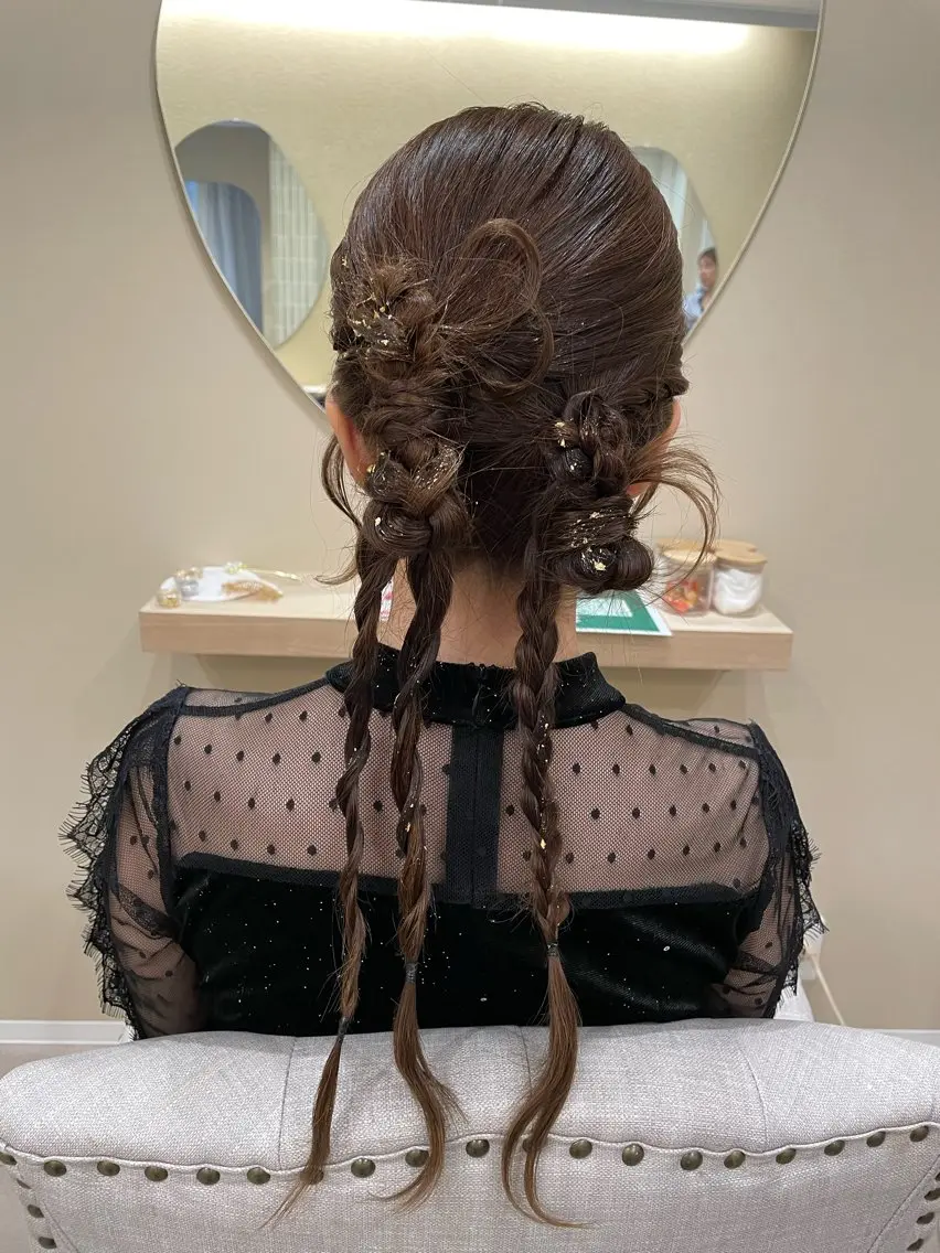 ロング ヘアアレンジ ヘアセット ユ ミのヘアスタイル