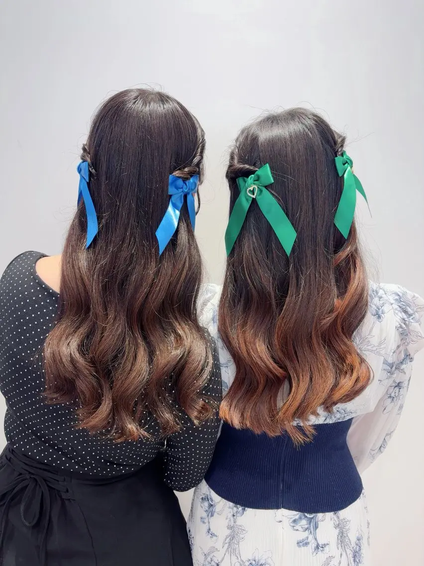 ロング ヘアアレンジ ヘアセット 新宿三丁目アイドル ヘアメイクたでぬまのヘアスタイル
