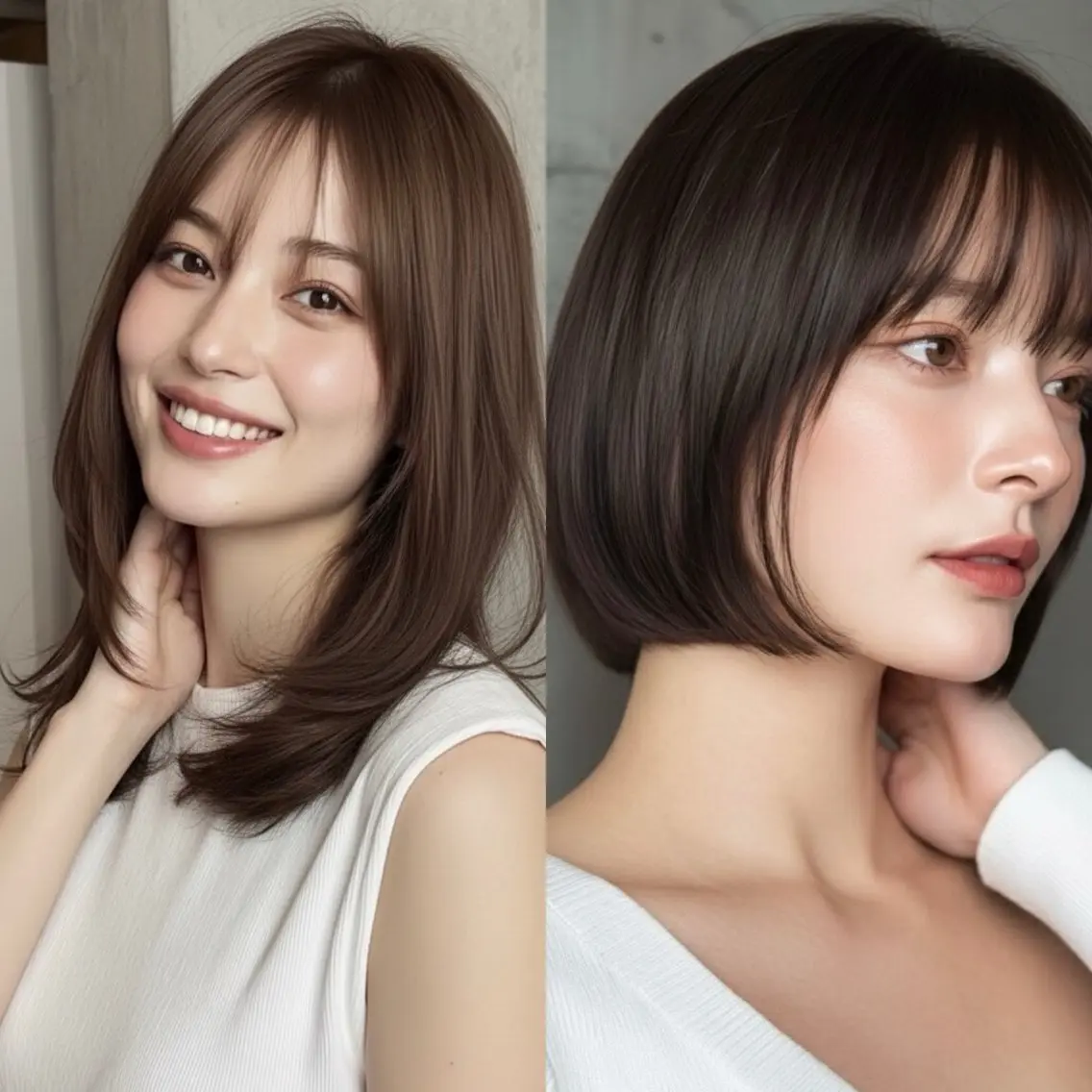 ミディアム ボブ 髪質改善 レイヤーカット トリートメント カット ヘアカラー トリートメント ヘッドスパ 髪質改善/レイヤー/ ショート/koshiのヘアスタイル
