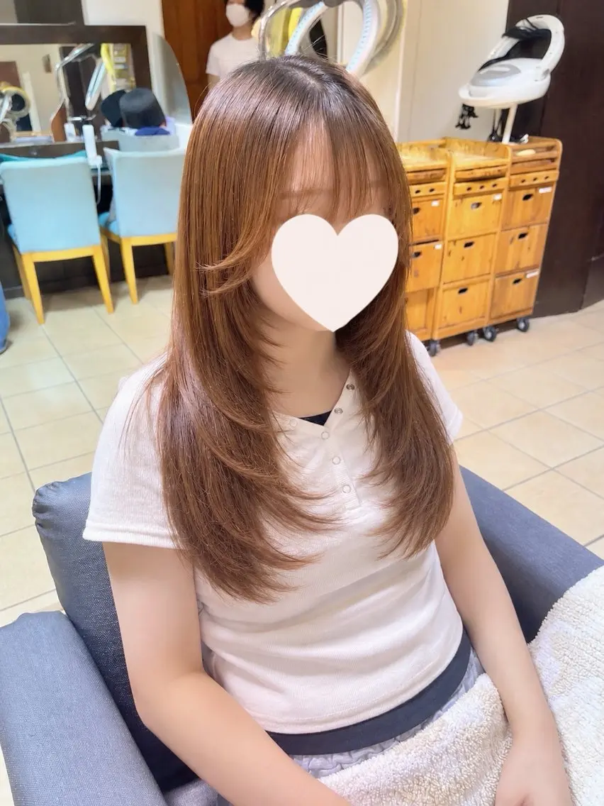 ロング カラー ヘアアレンジ くびれヘア 韓国風ヘア レイヤーカット カット 韓国レイヤー/ 💎Tomoya💎のヘアスタイル