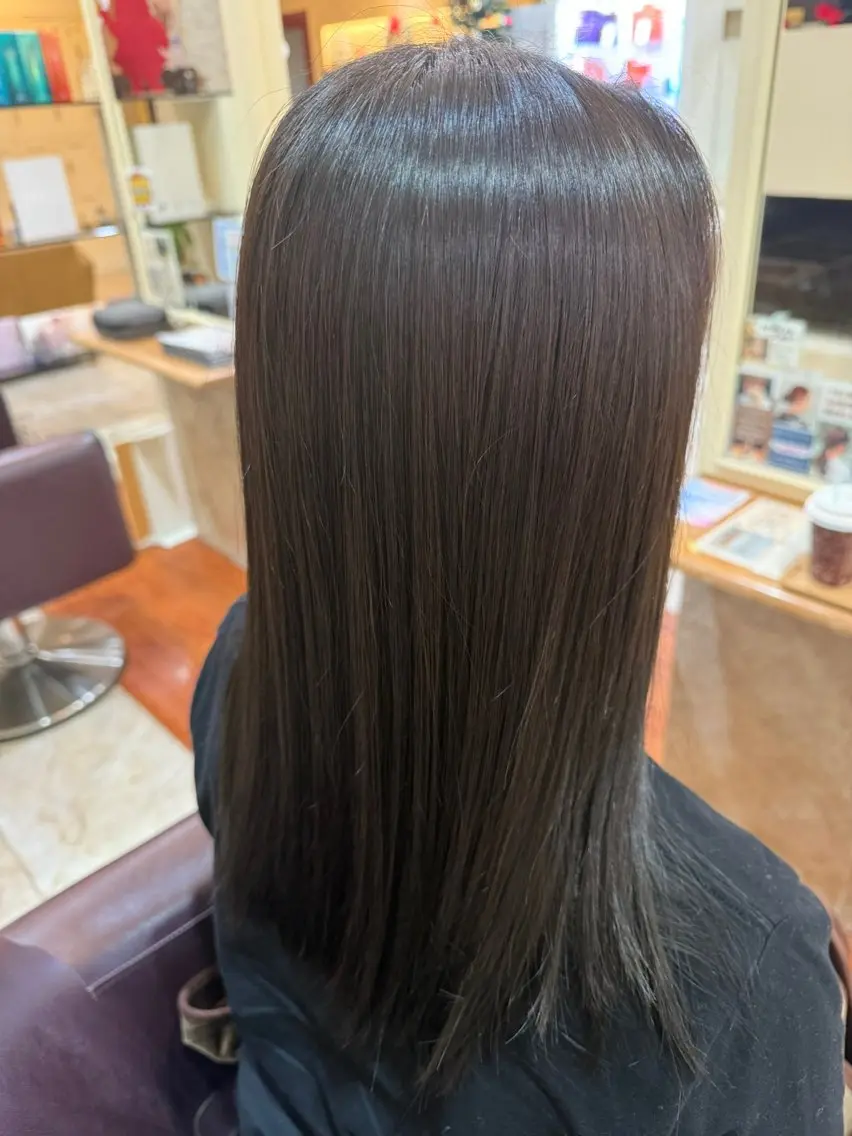 ロング 端野七海 縮毛矯正のヘアスタイル