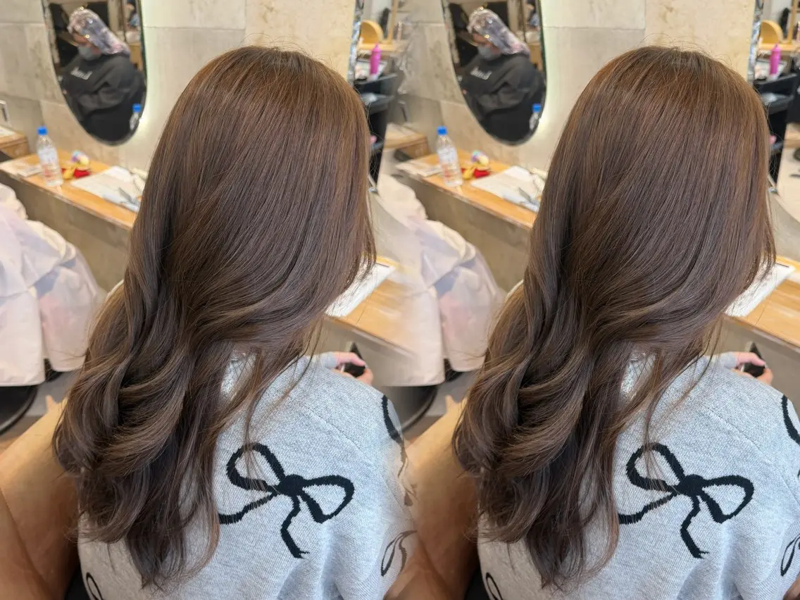 セミロング ヘアカラー 橋本 りくのヘアスタイル