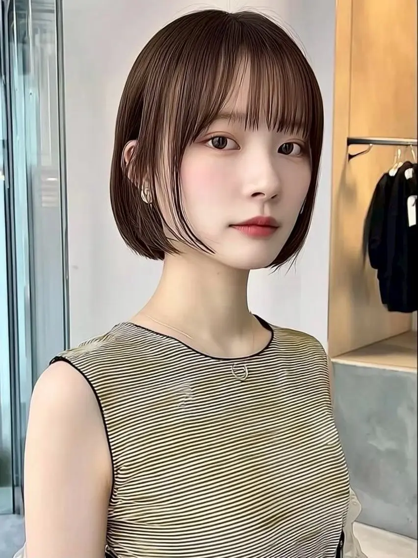 ショート カラー カット ヘアカラー トリートメント ✂️垢抜け/トレンド レイヤー/韓国/IRのヘアスタイル