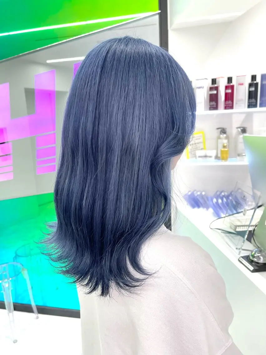 ミディアム カラー ヘアカラー 🤍💕ブリーチカラ ーAyaka💕🤍のヘアスタイル