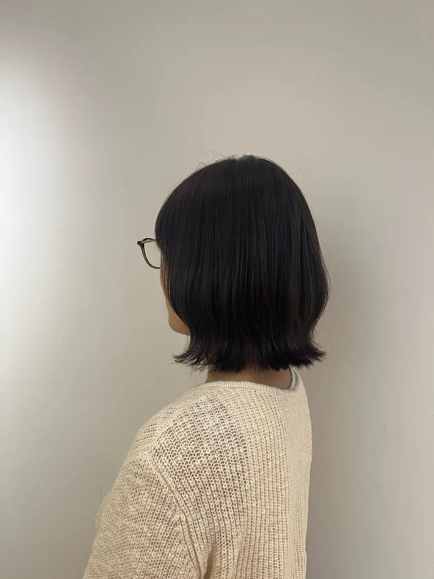 ミディアム ボブ くびれヘア カット サイトウ アカネのヘアスタイル