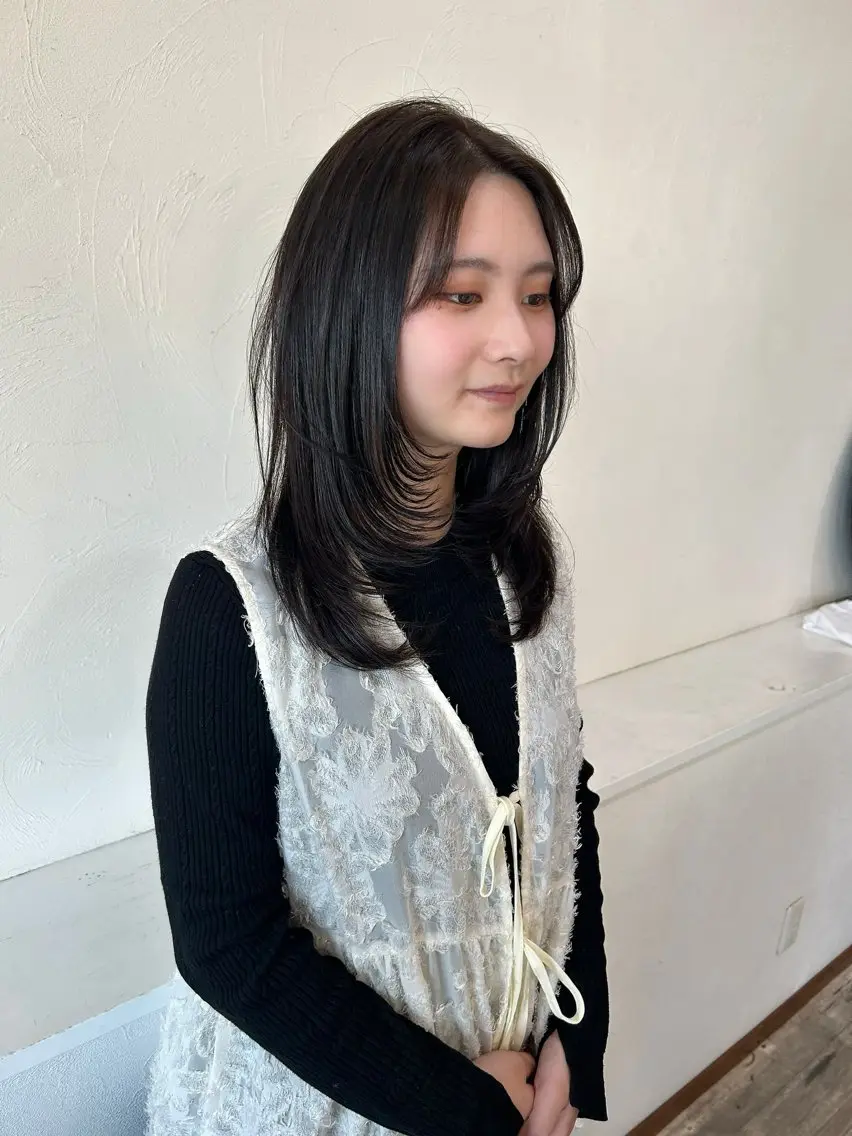 【小顔カット🫧】前髪カット(顔まわりOK✨)➕透明感カラーの写真
