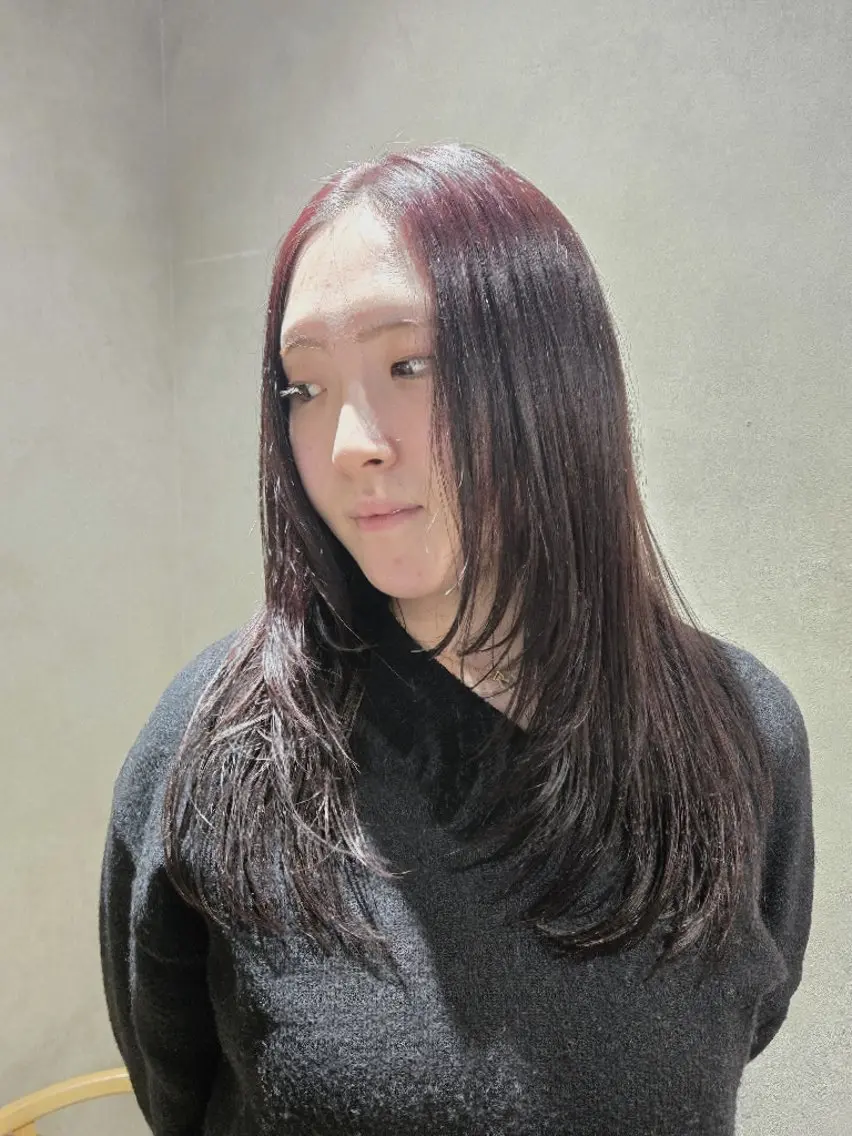 ロング レイヤーカット カット ヘアカラー enx 渡邊 愛結🎀のヘアスタイル