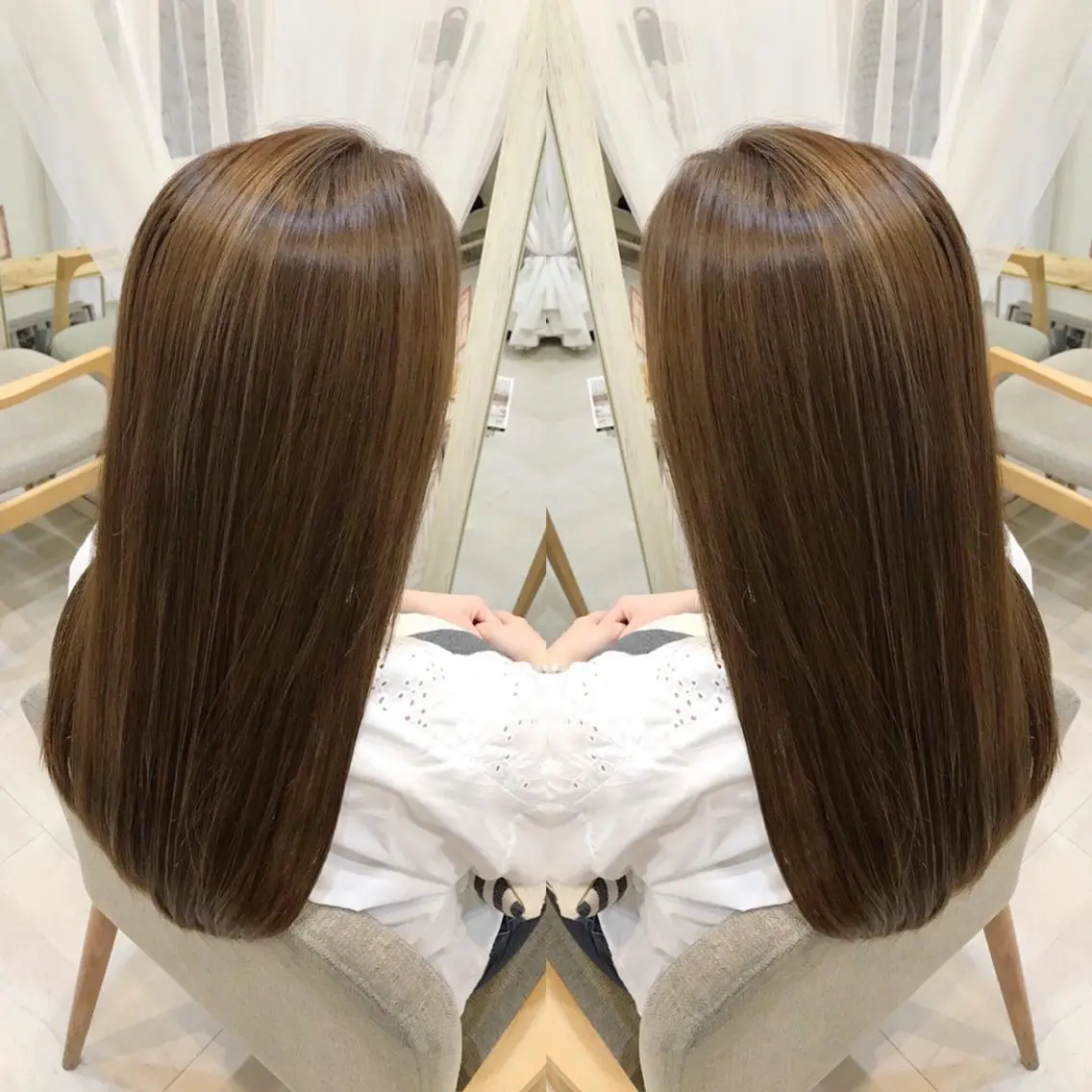 セミロング カラー ShellBear 銀座店のヘアスタイル