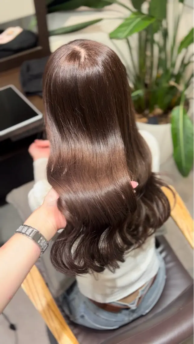 ロング ヘアカラー トリートメント Ami♡表参道/艶髪 ピンク/盛れカットのヘアスタイル