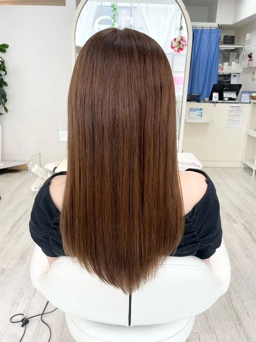 セミロング カット ヘアカラー トリートメント 町田 あみのヘアスタイル