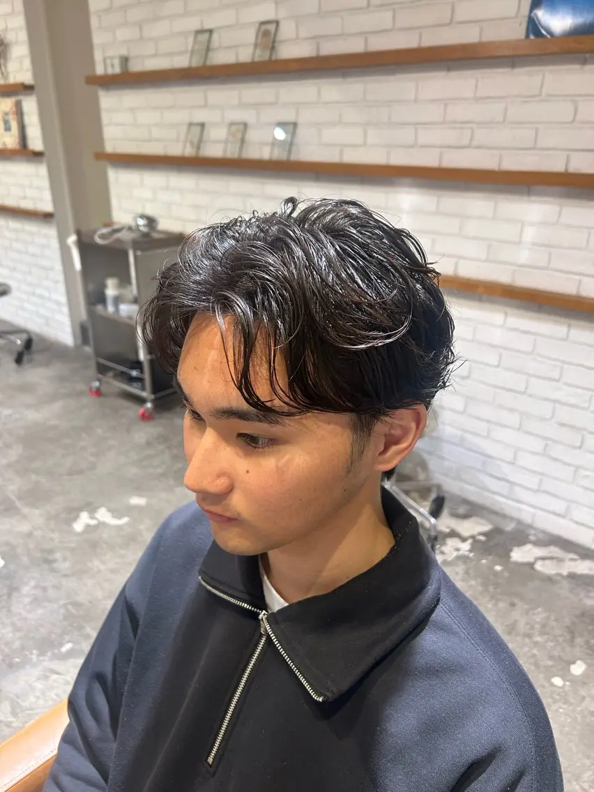 ショート パーマ メンズ カット パーマ カットモデル 募集🪄🫧まどかのヘアスタイル
