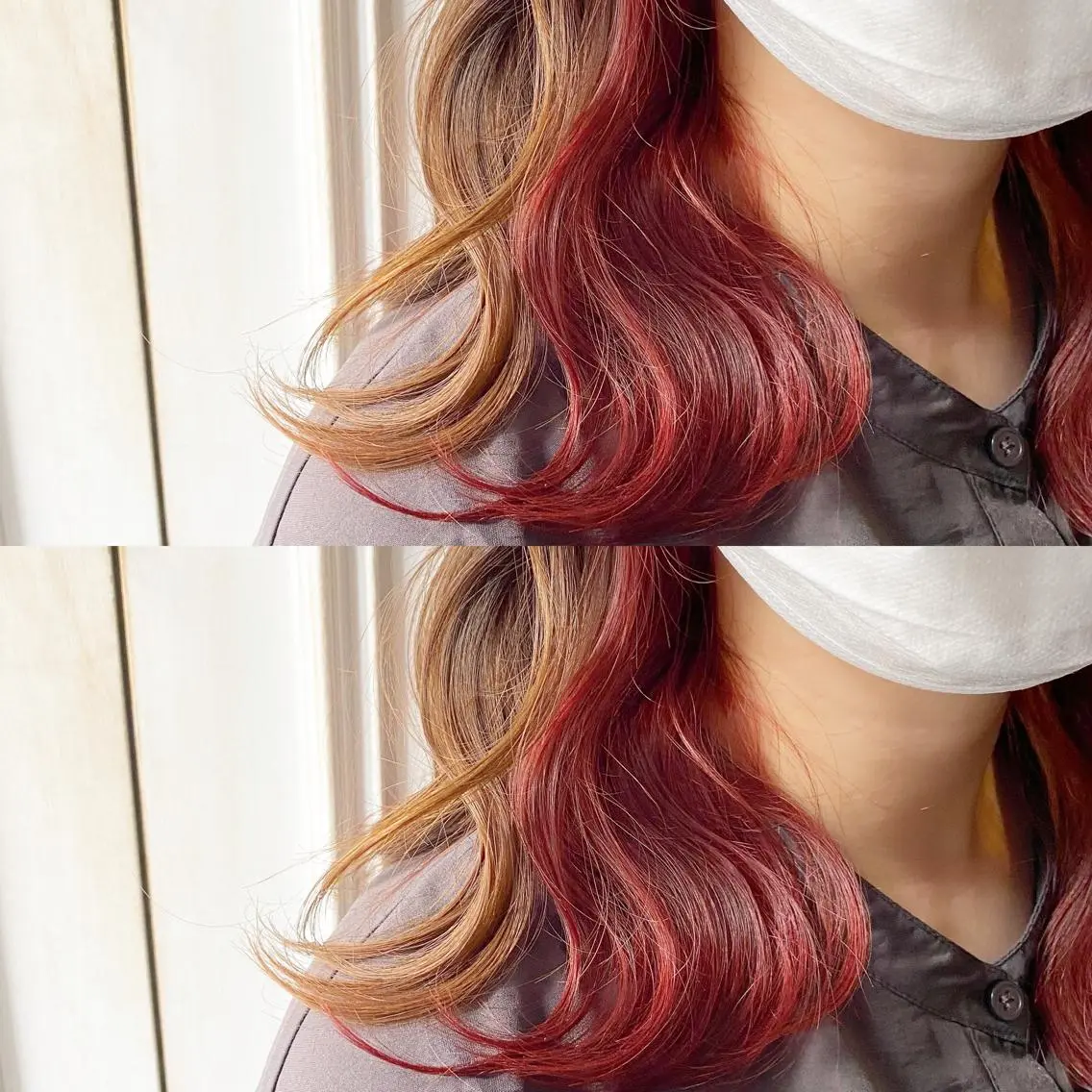 ミディアム カラー インナーカラー あさだ しゅうたろうのヘアスタイル