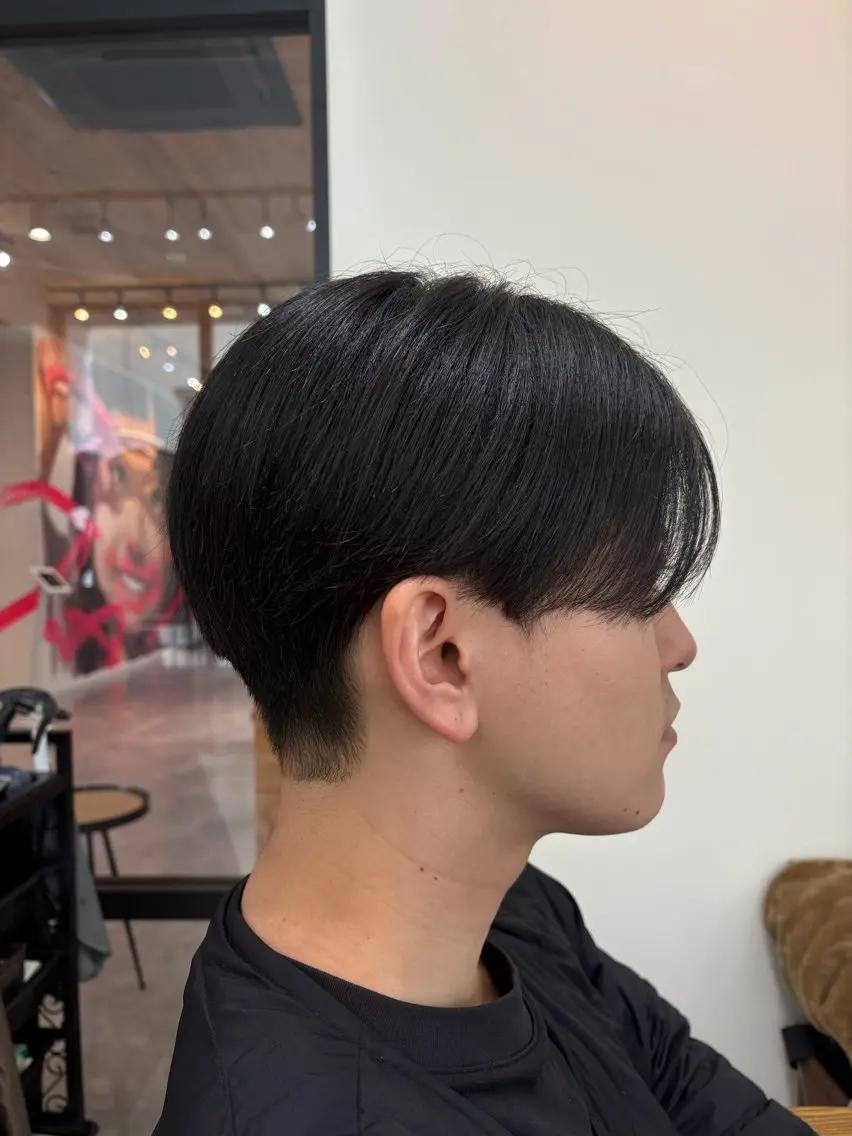 メンズ センターパート メンズショート カット メンズカット クドウユウキのヘアスタイル