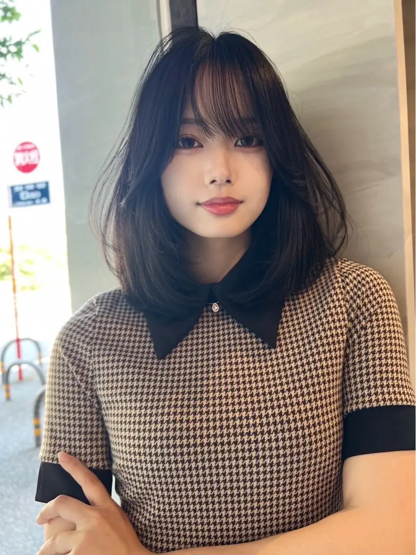 セミロング カット ヘアカラー トリートメント qpula クプラのヘアスタイル