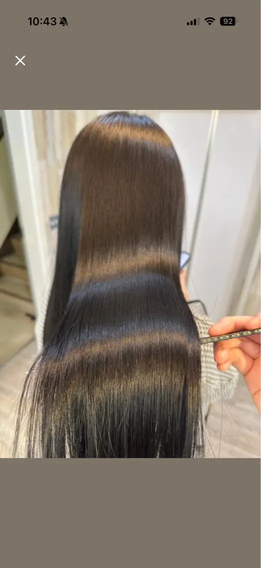 ロング カット 縮毛矯正 トリートメント ヘッドスパ 盛れる艶カラー× レイヤーカット/咲来のヘアスタイル