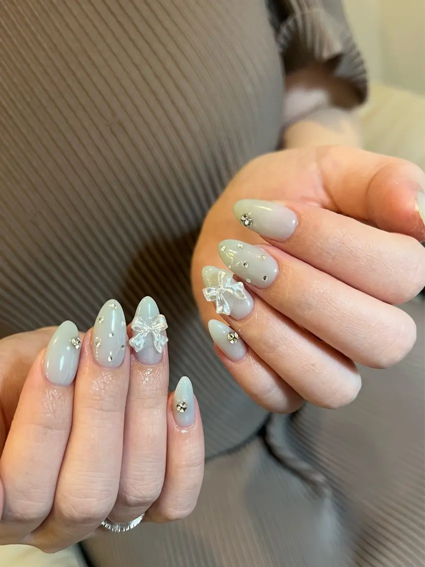 ネイル 長さ出し ジェルネイル 韓国ネイル マグネットネイル 持ち込み 💖D.d nail Gifu💖のネイルデザイン