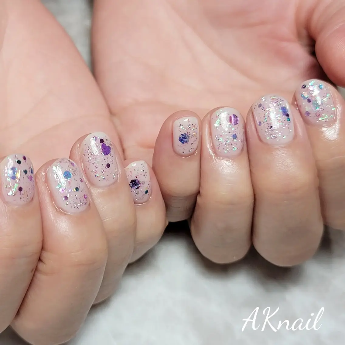 ネイル ラメ(グリッター) ハンドネイル ネイル&巻き爪サロン AKnailのネイルデザイン
