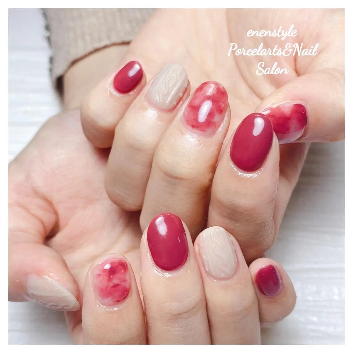 ミディアム ネイル 🐾enen style 🐾のネイルデザイン