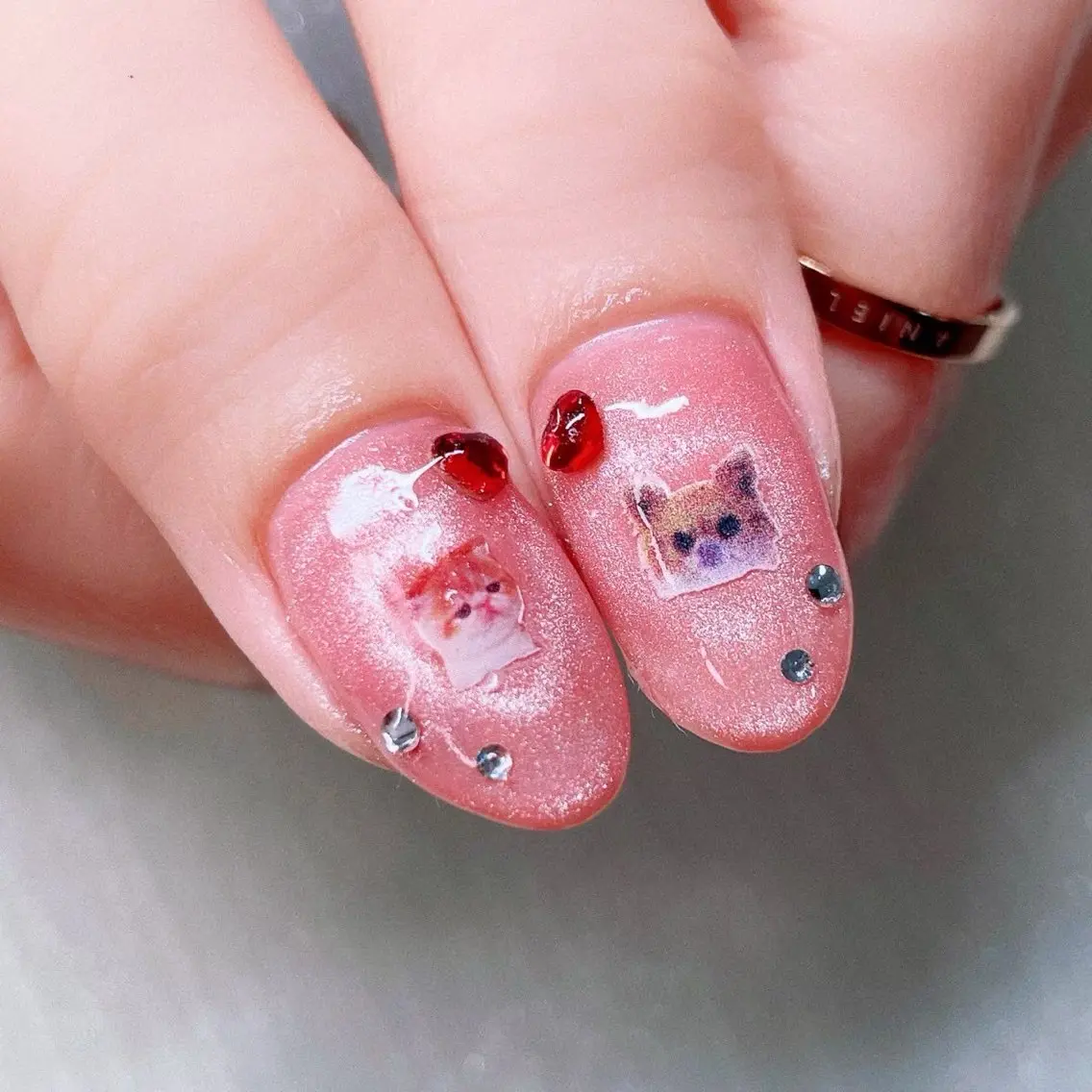ネイル ストーンネイル ハンドネイル Nailist suzuのネイルデザイン