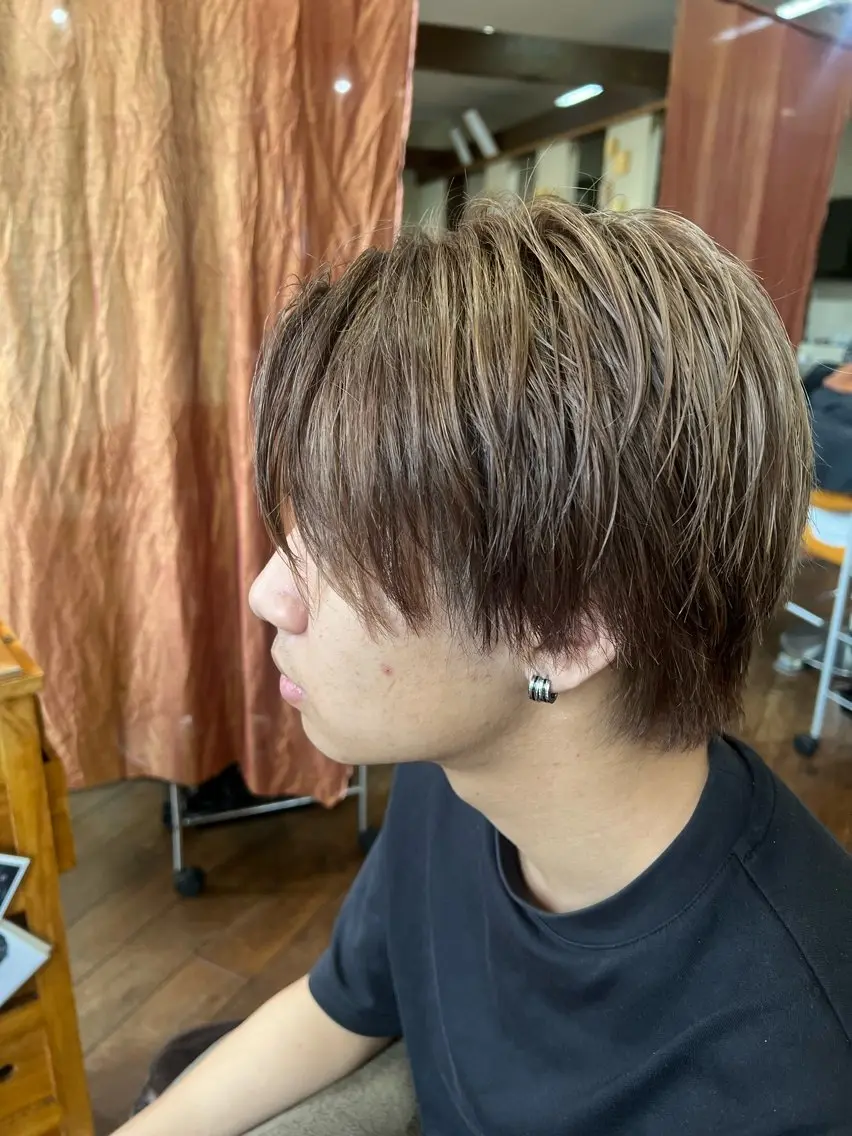 ショート カラー メンズ カット ヘアカラー 奥田 勝亮のヘアスタイル