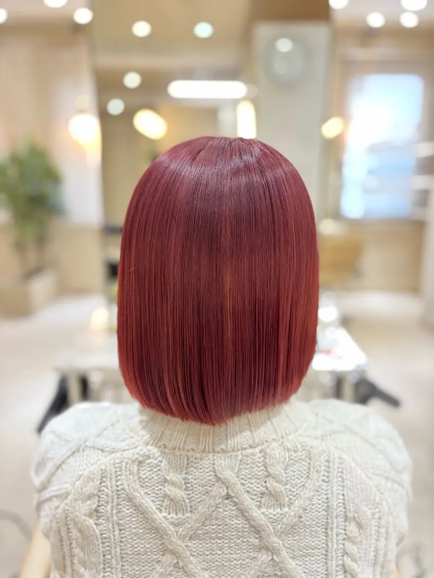 ショート カラー ブリーチ ラベンダーカラー ピンクカラー ピンクラベンダー りほ/顔周りカット/ レイヤーカットのヘアスタイル