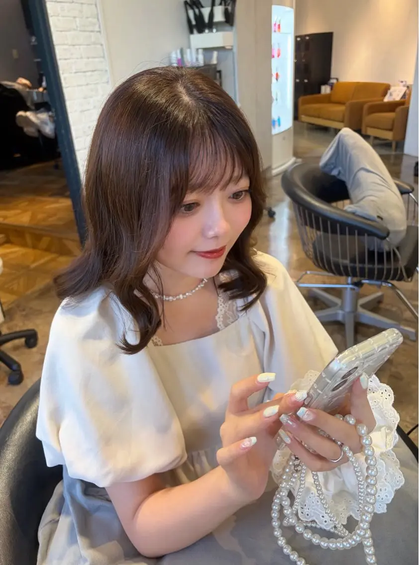 ミディアム ヘアカラー 佐野 叶羽のヘアスタイル