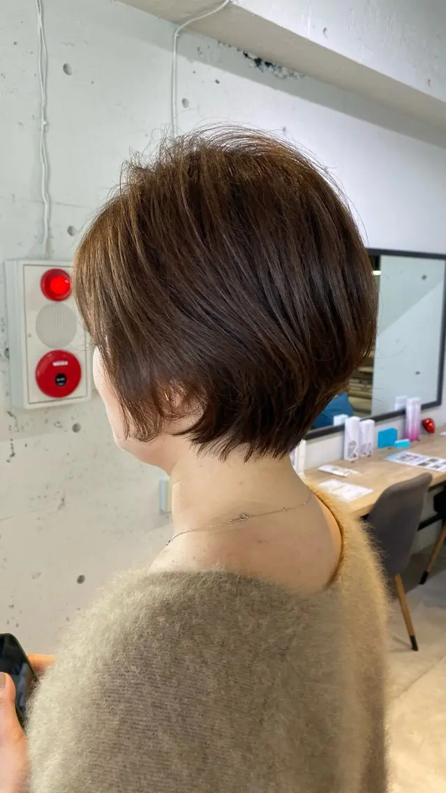 ショート カラー くびれヘア ショートヘア レイヤー×髪質改善✨ 渋谷/佐藤侑哉のヘアスタイル