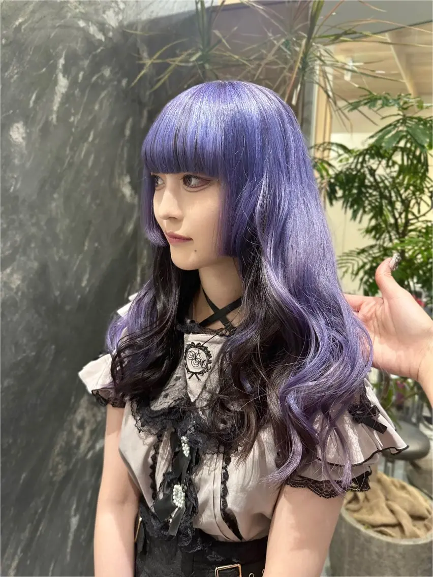 ロング カラー ブリーチ ケアブリーチ ダブルカラー ハイトーンカラー ラベンダーカラー ヘアカラー トリートメント 💋ハイトーンデザイ ンヘア💋A'nyuのヘアスタイル