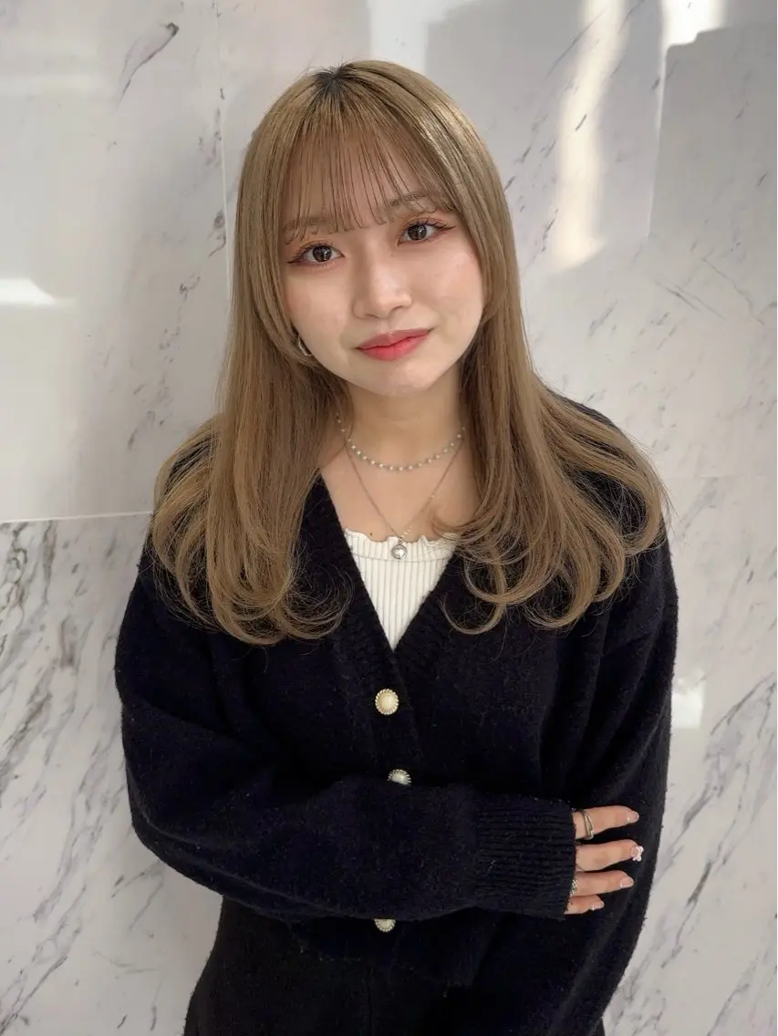 ロング カラー カット ヘアカラー Parve  Mix 🫧梶川虹のヘアスタイル