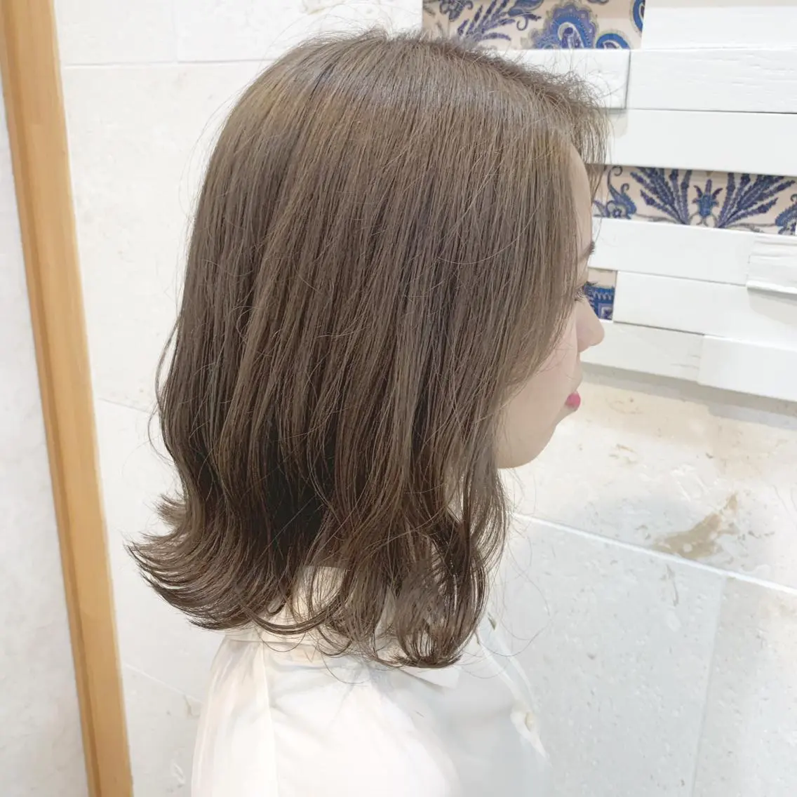 🍓カット+ケアブリーチダブルカラー+オージュア4Stepトリートメントの写真