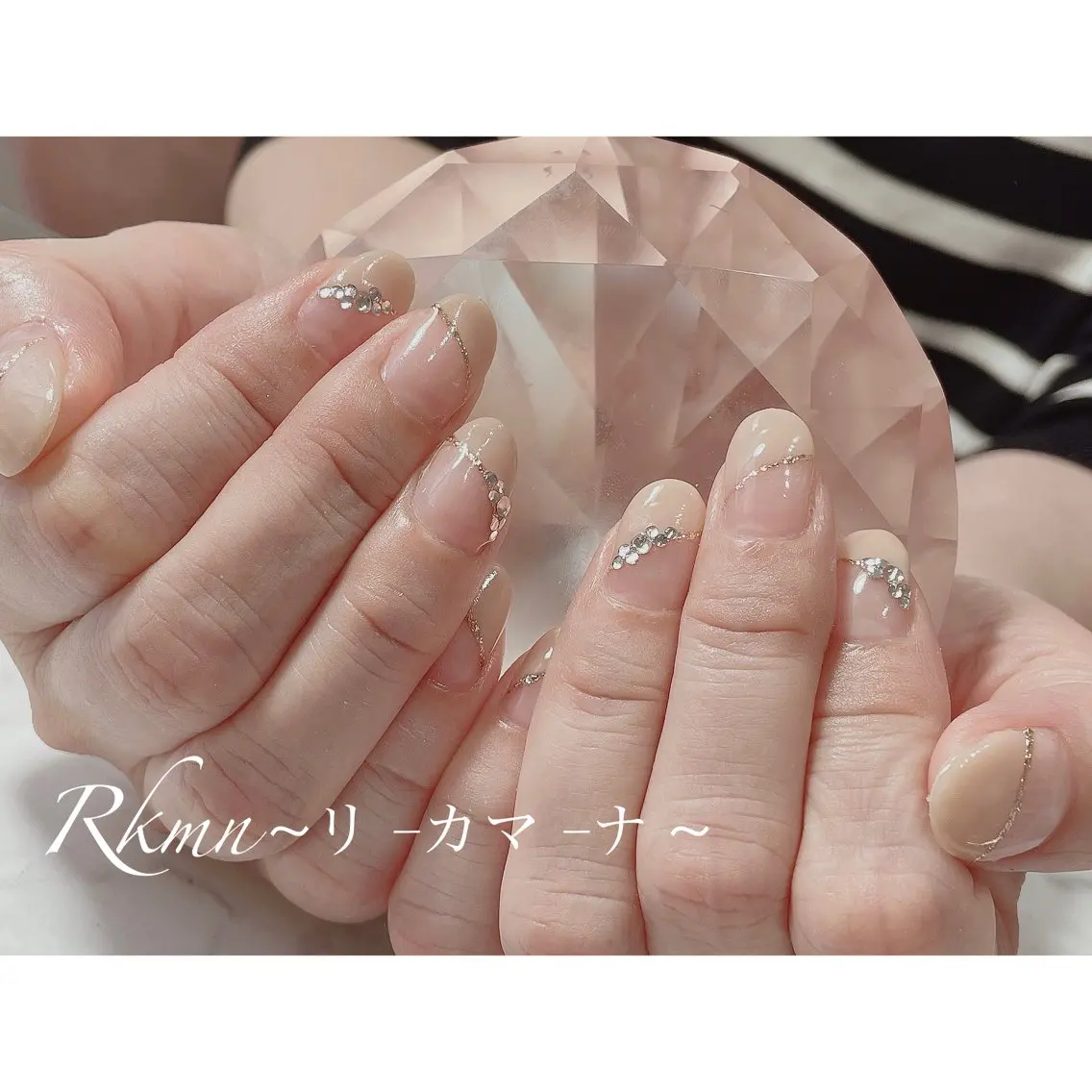 ネイル アートネイル フレンチネイル オフィスネイル シンプルネイル 春ネイル ハンドネイル フットネイル ハンドケア Rkmn ~リ-カマ-ナ~のネイルデザイン