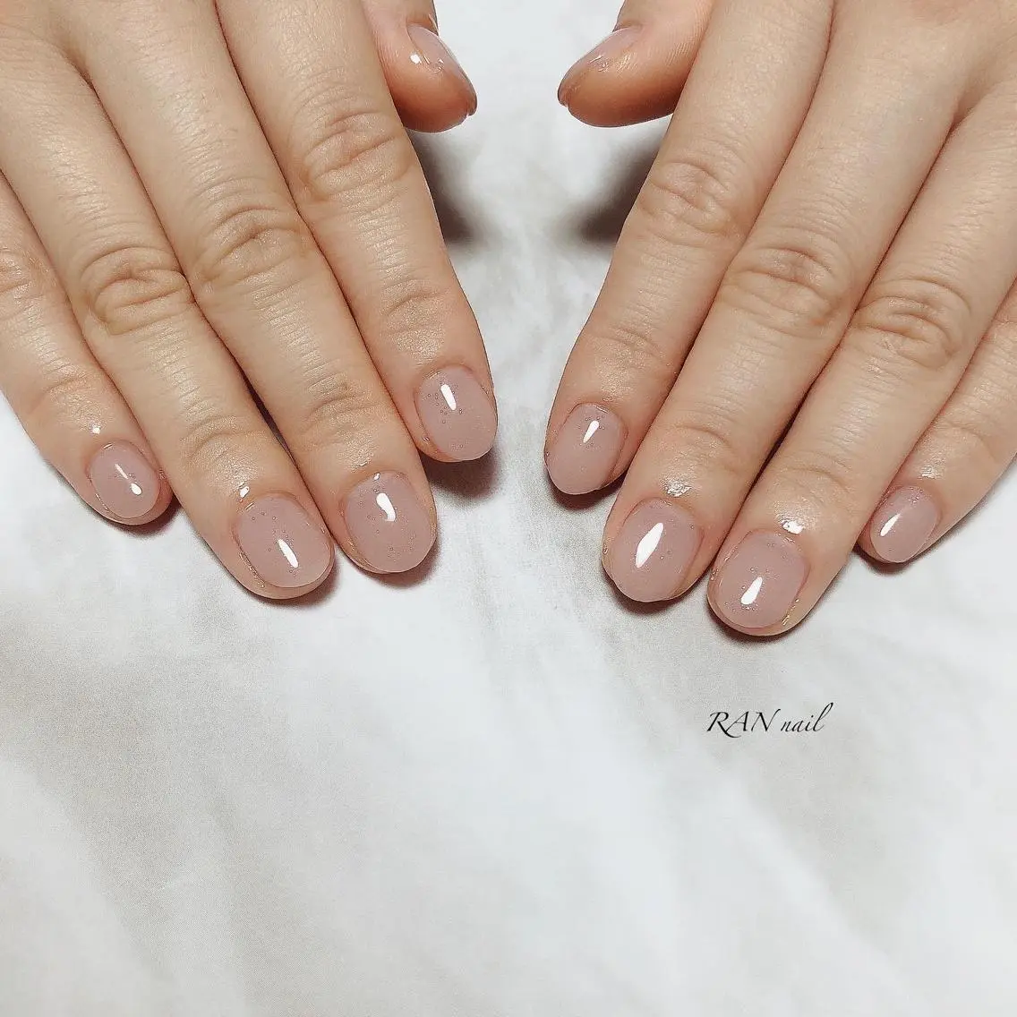 ネイル ブラウン ジェルネイル オフィスネイル ワンカラーネイル シンプルネイル RAN nailのネイルデザイン