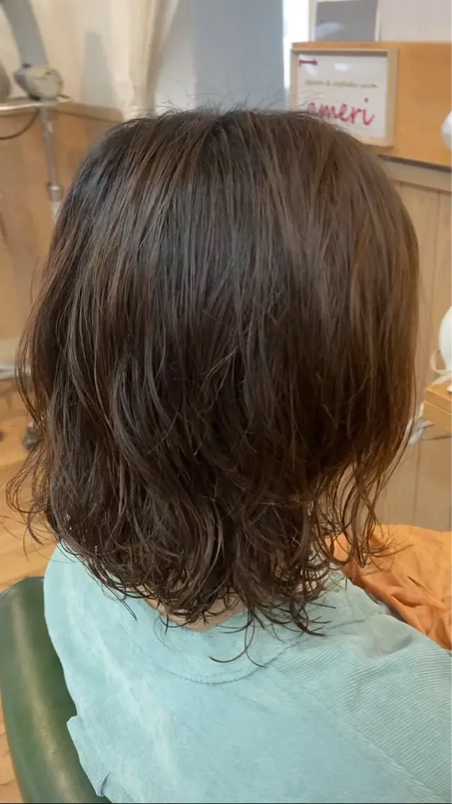 ミディアム パーマ ミディアムパーマ ボブ パーマ 林 エリのヘアスタイル