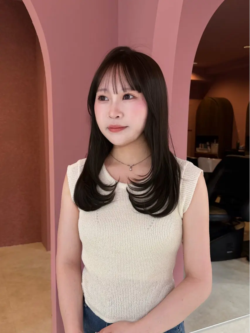 セミロング ヘアカラー トリートメント 透明感カラー♡ 原宿美容室¦Rinaのヘアスタイル