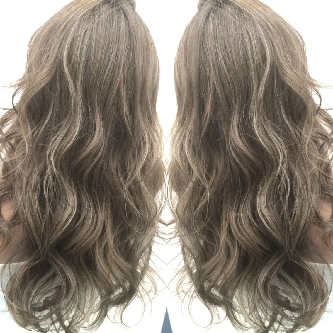 ロング カラー バレイヤージュ ベージュカラー レイヤーカット 井上 一平のヘアスタイル