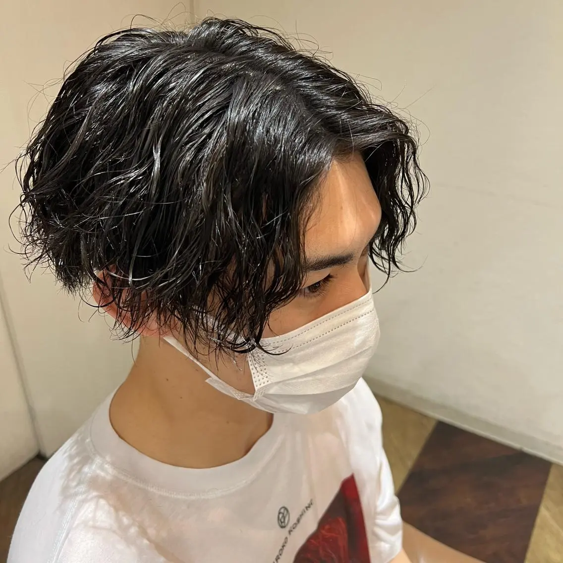 ショート パーマ メンズ メンズパーマ スパイラルパーマ 中村 玲美のヘアスタイル