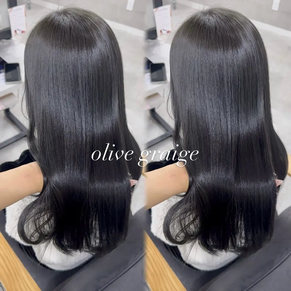 ロング カラー アッシュ アッシュブラウン ベージュカラー 黒髪 ブリーチ カット ヘアカラー トリートメント 赤み無し柔らかカラー 【梅田】madokaのヘアスタイル