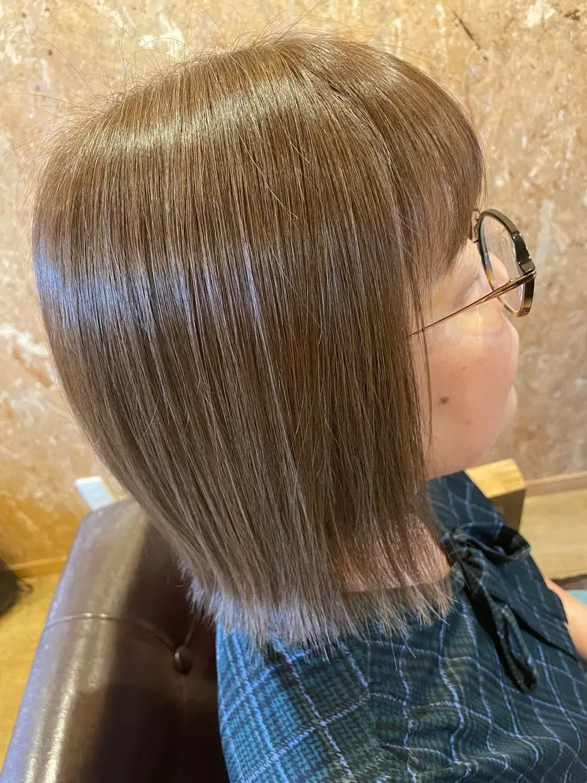 ミディアム カラー 髪質改善 トリートメント JowA✂︎ 目片夏実のヘアスタイル