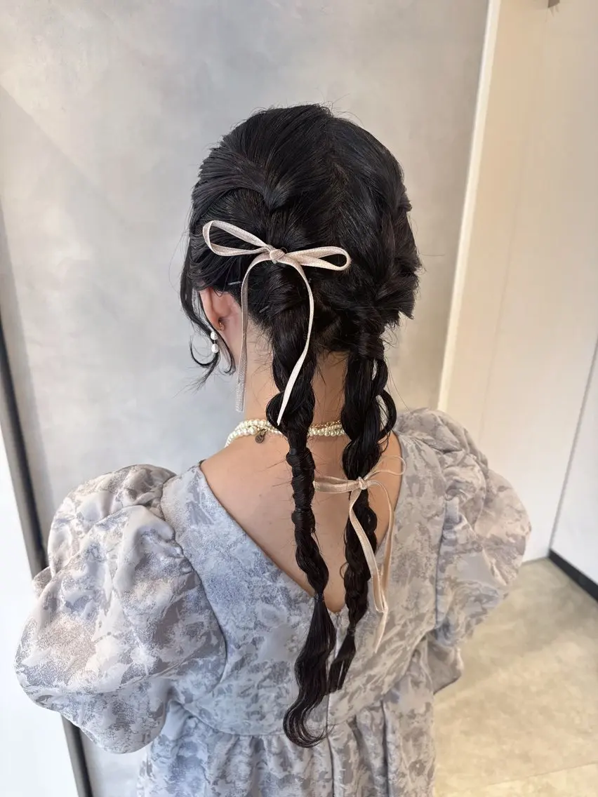 ヘアアレンジ 透明感カラー✨艶髪 制作🌱山根あゆみのヘアスタイル