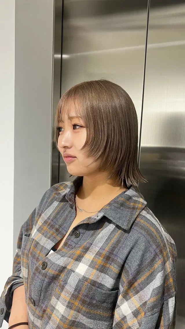 ミディアム カラー カット ヘアカラー トリートメント 赤みゼロ/透明感 カラー🔅KANTAのヘアスタイル