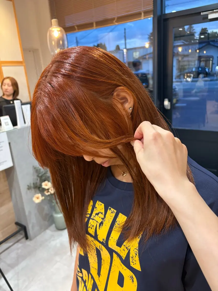 ロング ヘアカラー トリートメント goen/射水/北田 千恵のヘアスタイル
