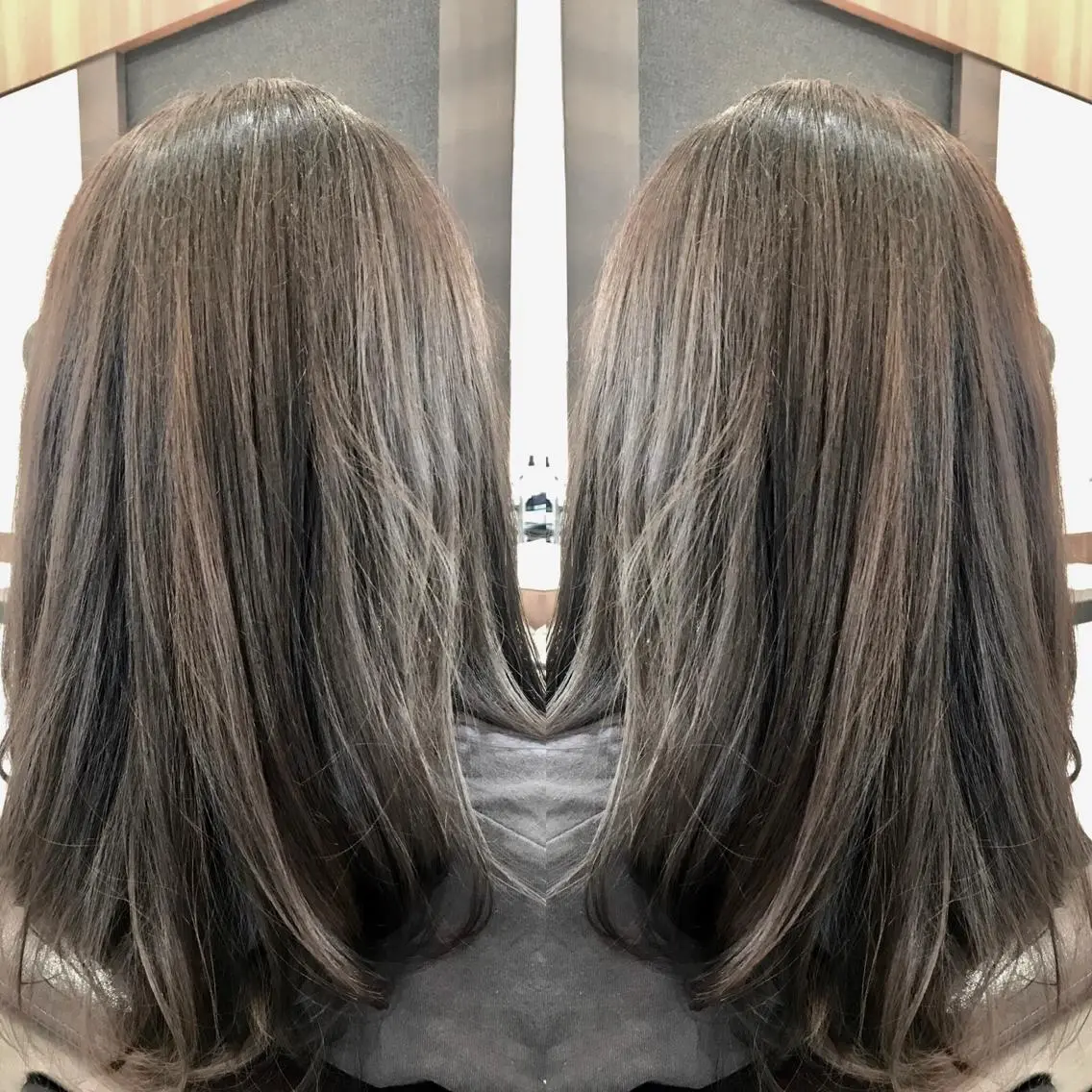 セミロング カラー 柿沼  洸太のヘアスタイル