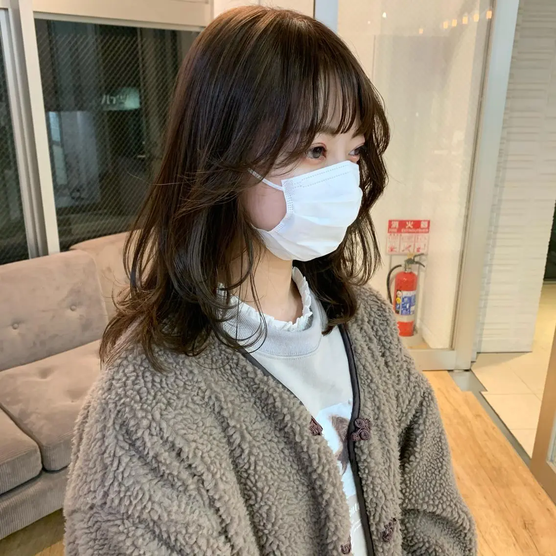 ミディアム くびれヘア くびれレイヤー レイヤーカット ハッシュカット /MANAMIのヘアスタイル