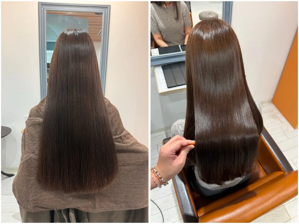 ロング カット 縮毛矯正 トリートメント 🍊髪質改善🍊縮毛 矯正🍊濱野紗奈🍊のヘアスタイル